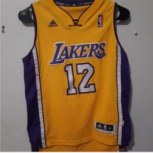 Adidas Kids Lakers Jersey - Yellow and Purple